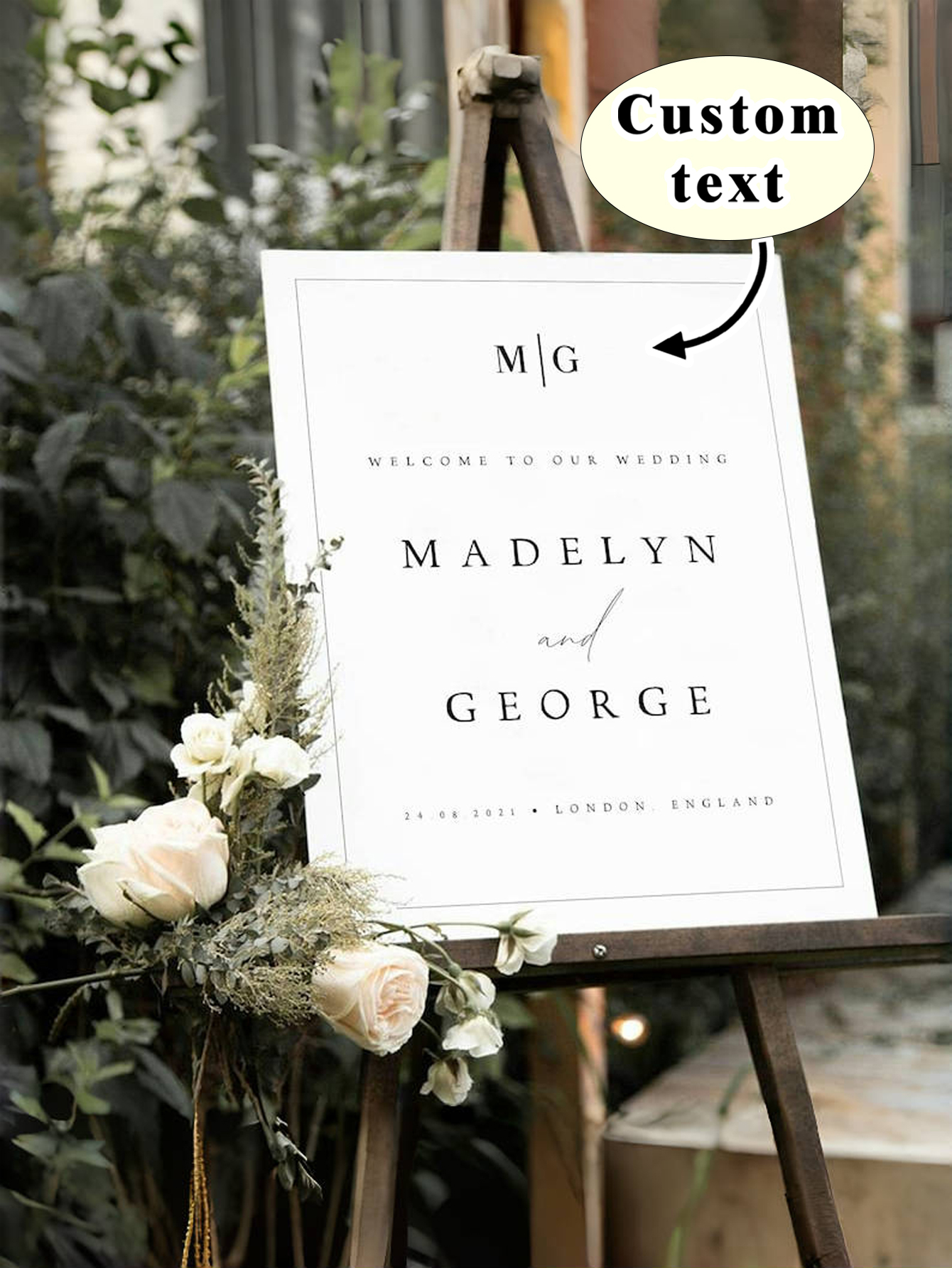 Wedding Welcome Sign Modern Wedding Signage